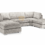 BISHOP USHAPED HIGH BACK LIGHT MINK CHENILLE