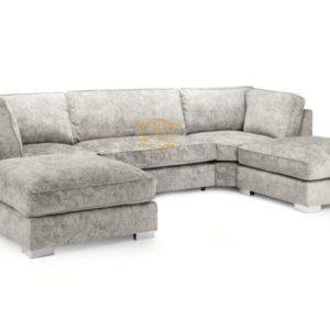 BISHOP USHAPED HIGH BACK LIGHT MINK CHENILLE