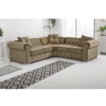 Chic Velvet Chesterfield Sofa in Mink