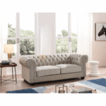 Cream Chesterfield Leather Sofa