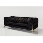 Deep Button-Tufted Velvet Sofa Set