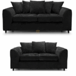 Dylan Chenille Sofa in Black