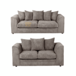Dylan Cord Couch in Light Grey