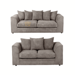 Dylan Cord Couch in Light Grey