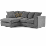 Dylan Cord Sofa – Grey Finish