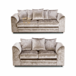 Dylan Crushed Velvet Sofa in Mink