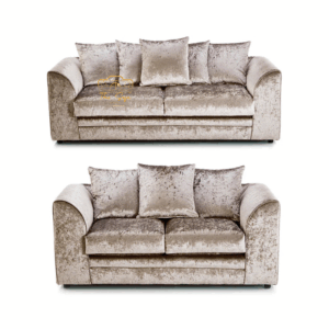 Dylan Crushed Velvet Sofa in Mink