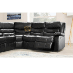 Ergonomic Black Recliner – Roma Style