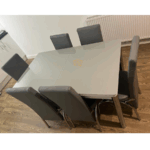 FULL GREY GLASS TABLE