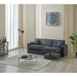 FUTRO Black Corner Sofa Bed