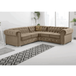 Foam Cushion Chesterfield Sofa – Velvet Mink