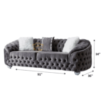 Gonda Velvet Corner Sofa