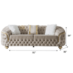 Gonda velvet sofa custom upholstery