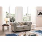 Hampton Leather Seater Sofa – Cream