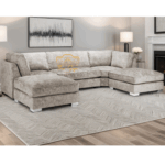 High Back Mink Chenille Sofa