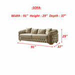 Larean Modern Velvet Sofa Set