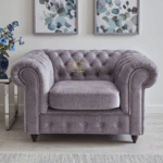 Laura Chesterfield Fabric Corner Chaise – Grey Comfort Redefined