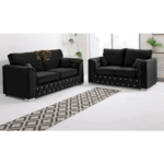 MALIBU sofa Black colour 3+2 seater