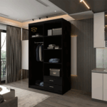 Manhattan High Gloss Wardrobe – Sophisticated Black Style