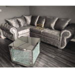 Marine Grey Velvet Chesterfield