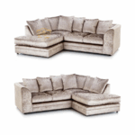 Mink Crushed Velvet Couch