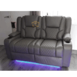 Orlando Leather Recliner 2 seater gray