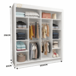 Oslo Wardrobe – Available in 120cm, 150cm, 180cm & 203cm Sizes
