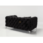 Plush Tufted Chesterfield Velvet Set