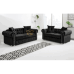 Plush Velvet Chesterfield Sofa – Mink Color