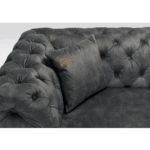 Refined Velvet Chesterfield Tufted Sofa Set
