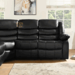 Roma Lounge Recliner – Black Upholstery