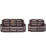 Roma Manual Recliner – Brown Sofa