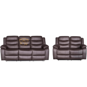 Roma Manual Recliner – Brown Sofa