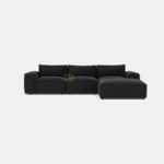 SLAONA LUXURIOUS Black colour sofa L shape