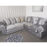 Sandstone Velvet Tuxedo Couch