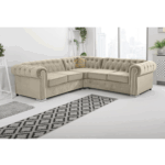 Soft Velvet Sofa – Chesterfield in Rich Mink Color