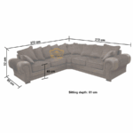 TANGO SOFA CORNER JUMBO CORD L shape sofa