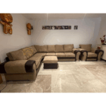 Tango Large Corner Sofa Brown&Mocha Cord L shape