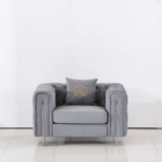 The Modern Chesterfield Sofa Set in Luxury Grey Velvet