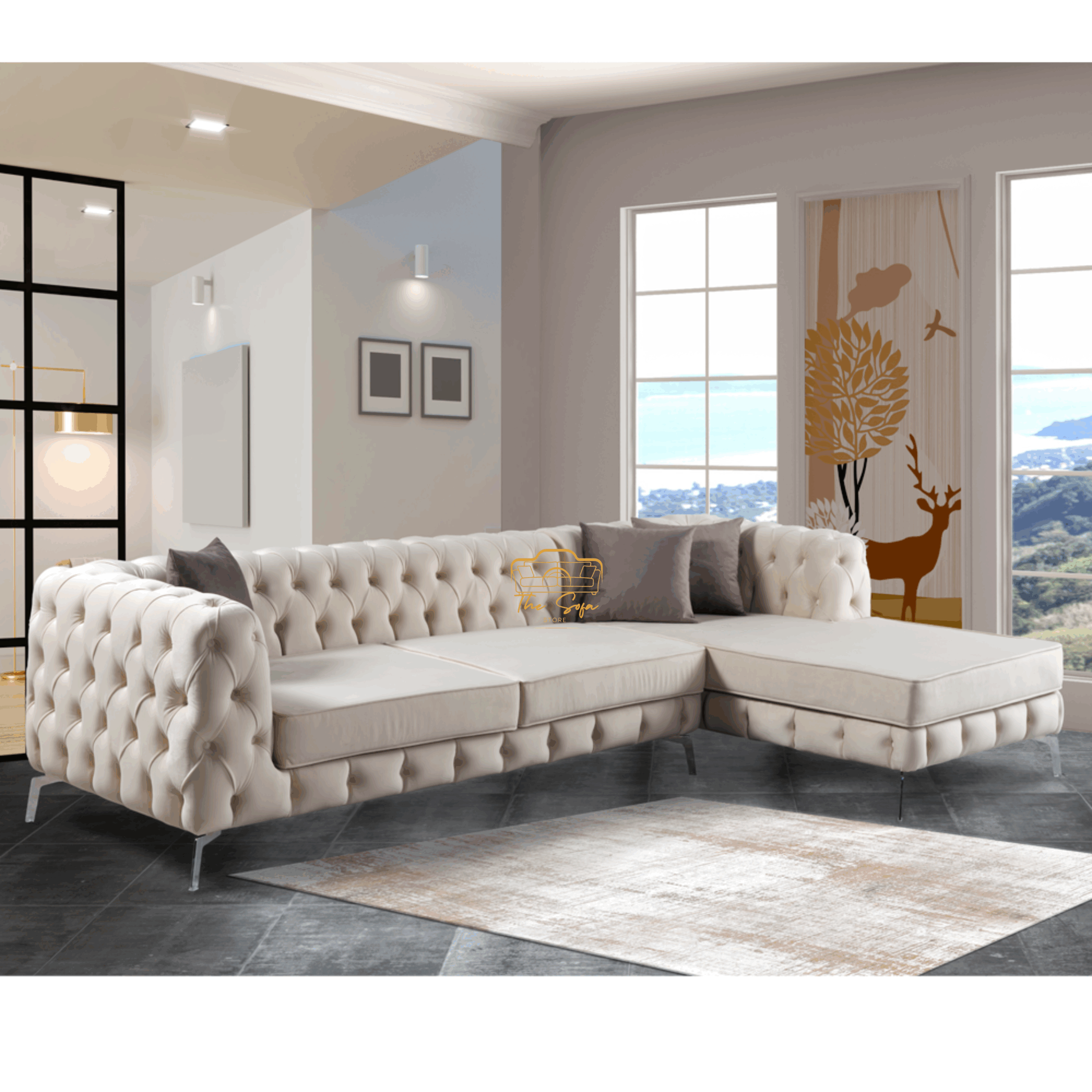 The Rocky Chesterfield velvet sofa The Rocky Chesterfield velvet sofa