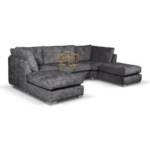 U-Shaped Charcoal Sofa
