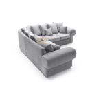 VERONA NAPLE light gray CORNER SOFA 5 seater