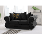 falcon sofa black 2 seater