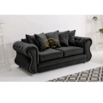 falcon sofa black 2 seater