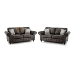 oakland sofa 3+2 Blaack leather