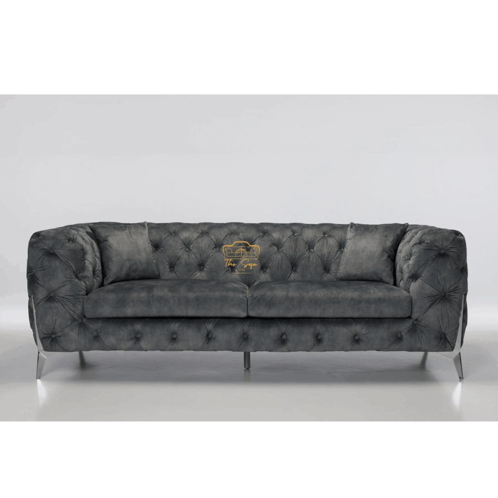 Luxury Tufted Chesterfield Velvet Tufted Sofas Set Furniture