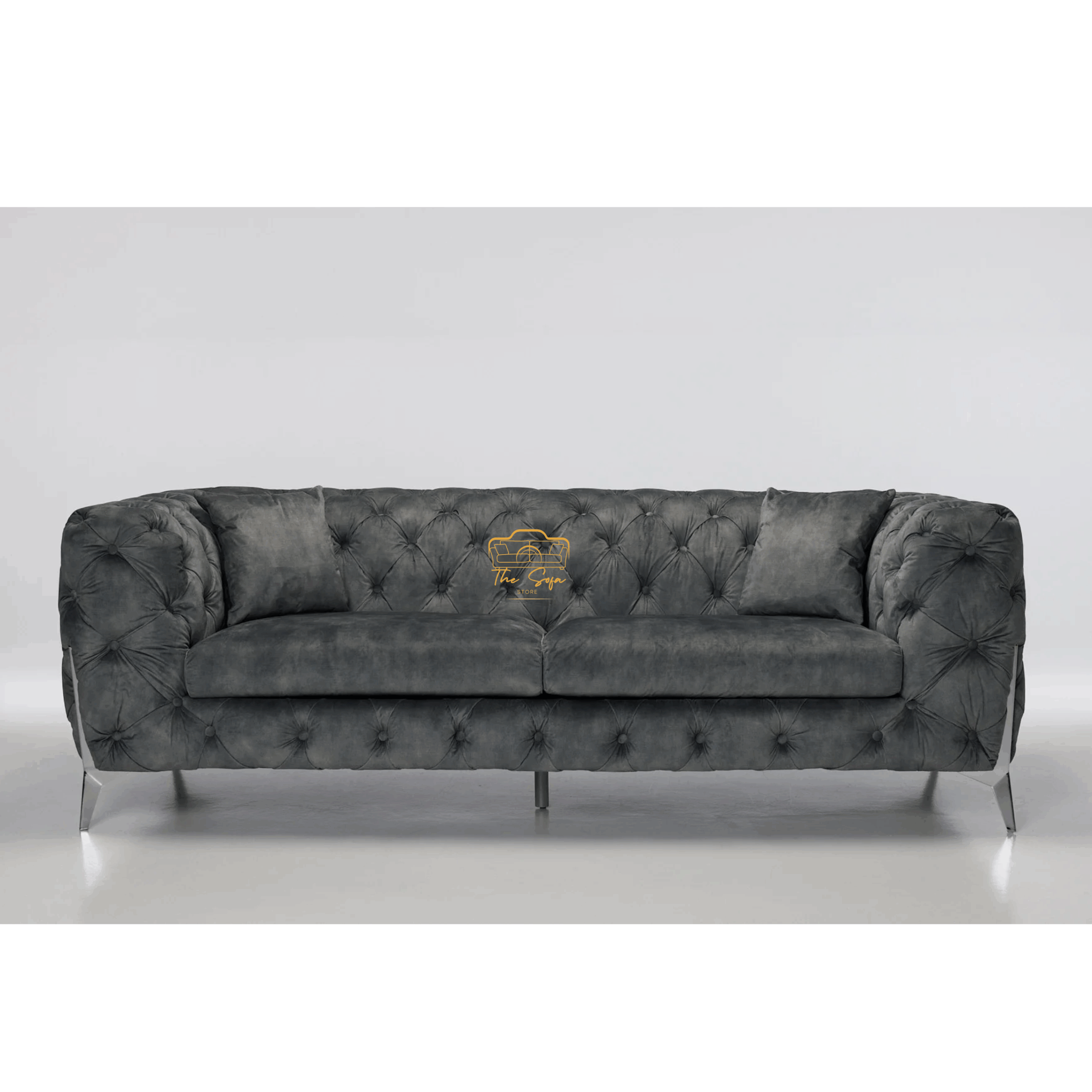 Luxury Tufted Chesterfield Velvet Tufted Sofas Set Furniture